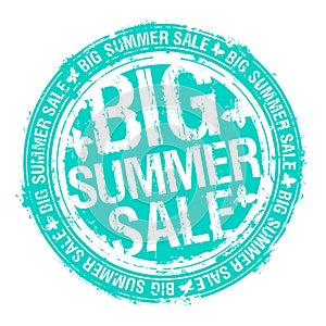 Big summer sale rubber stamp imprint