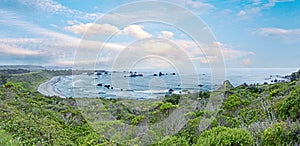 Big Sur beach cost area in foggy weather, California, Highway No 1