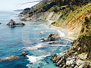 Big sur California coast sun nature water