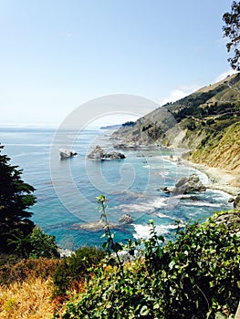 Big sur California coast sun nature water