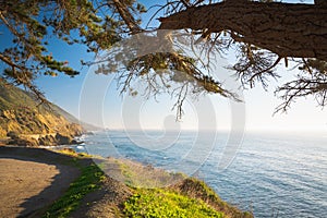 Big Sur, California Coastline. Scenic landscape. Famous California State Rout 1