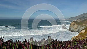 Big Sur coast pacific ocean california tide waves