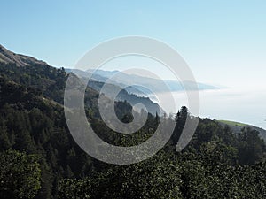 Big Sur coastline on Pacific Ocean