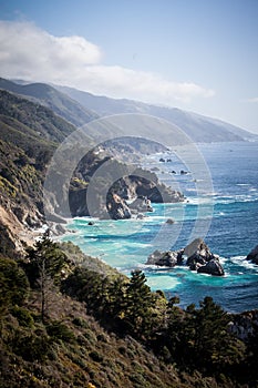 Big Sur Coastline View in California USA