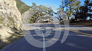 Big Sur Pacific Coast Highway Northbound 7 McWay Falls to Pfeiffer Beach 05 Rear View MultiCam Driving Plate