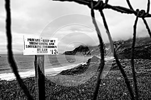 Big Sur, USA in black and white