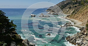 Big Sur View from McWay Falls Time Lapse McWay Cove Sunset in California