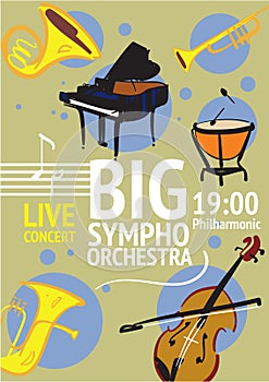 Big Symphonic Orchestra Live Concert Poster