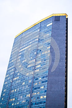 Big tall business building in the center of Milan, Italy