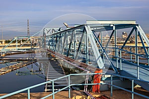 big tank of water supply in metropolitan waterworks industry plant site photo
