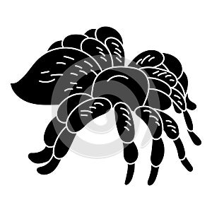 Big tarantula spider icon, simple style