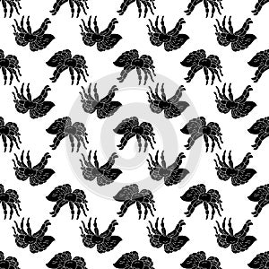 Big tarantula spider pattern seamless vector