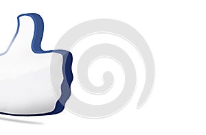 Big thumb like icon 3D render