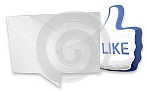 Big thumb like icon 3D render