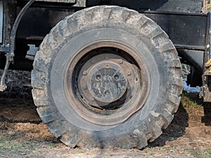 Big tire of a construction vehicle