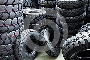 Big tires for large trucks and heavy duty vehicles