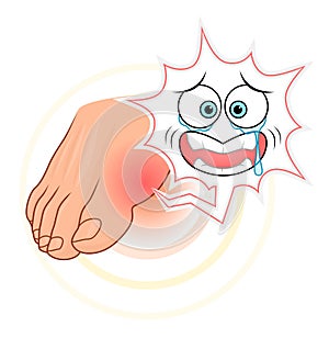 Big toe pain with face