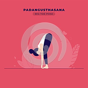 Big Toe Yoga Pose Illustration