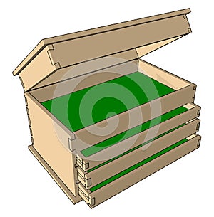 Big tool box, illustration, vector