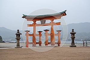 Big Torii gate at Miyajima, Japan