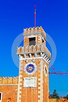 Big tower of Venetian Arsenal, Italy