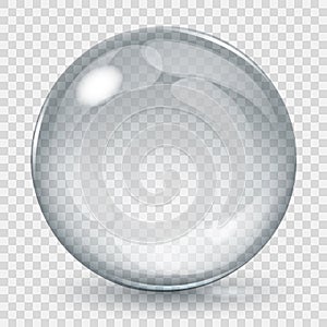 Big transparent glass sphere