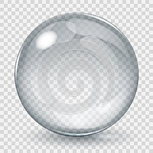 Big transparent glass sphere photo