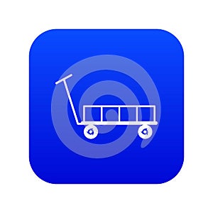 Big trolley icon blue vector