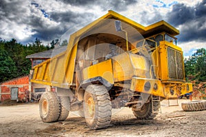 Big truck at construction yard
