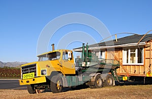 Big truck moving house