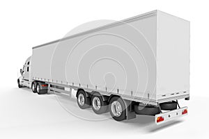 Big Truck Trailer - on white background