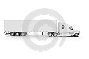 Big Truck Trailer - on white background