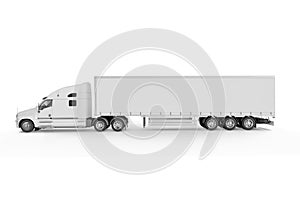 Big Truck Trailer - on white background