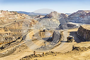 Big truck used in modern open pit mine in Minas de Riotinto, And