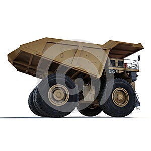 Big truck on the white. 3D illustration