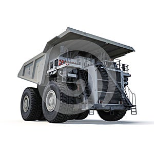 Big truck on the white. 3D illustration