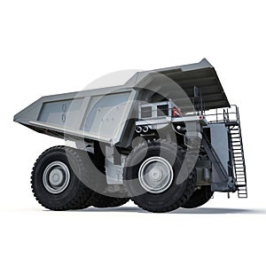 Big truck on the white. 3D illustration