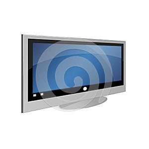 Big TV on white background