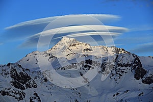 Big UFO, summit Bellecote, La Plagne, France