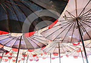 Big umbrella at the beach