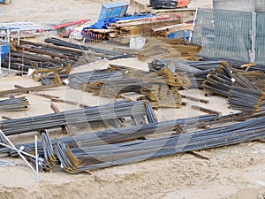 Big vast construction site in Chamartin station madrid photo