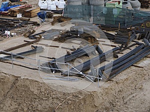 Big vast construction site in Chamartin station madrid photo