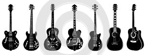 Big vector guitars set