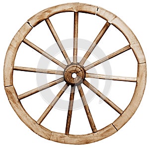 Big vintage rustic wagon wheel