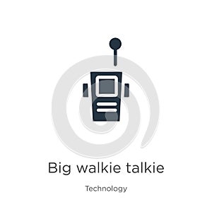 Big walkie talkie icon vector. Trendy flat big walkie talkie icon from technology collection isolated on white background. Vector
