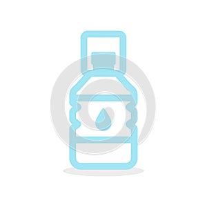 Big water bottle icon. Plastic container. Vector illustration, flat design