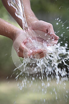 Big Water Spash in Hands