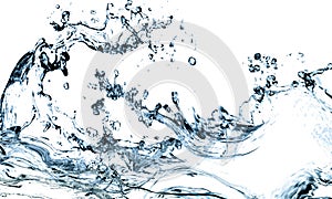 Big water splash or bubbles. water textured background. Isolated on white background.