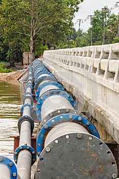 A big water supply main pipeline.