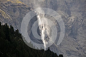 The big waterfall, Cirque of Gavarnie (France) photo